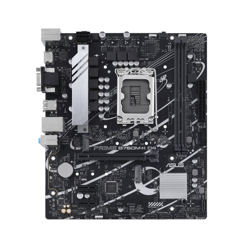 Placa base asus intel prime b760m - k d4 m - atx -  2x ddr4 -  4x sata 6gb - s -  4x usb 3.2 -  2x usb 2.0 90mb1ds0 - m0eay0