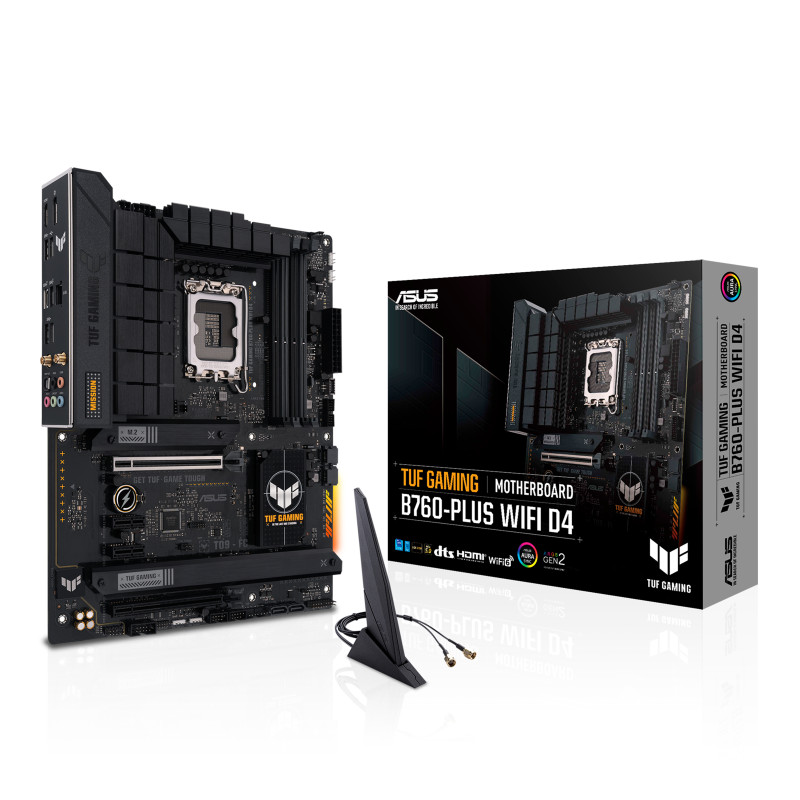 Placa base asus intel tuf gaming b760 - plus wifi d4 atx -  4x ddr4 -  4x sata 6gb - s -  4x usb 3.2 -  1x usb tipo c -  1x usb 