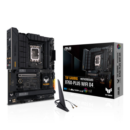 Placa base asus intel tuf gaming b760 - plus wifi d4 atx -  4x ddr4 -  4x sata 6gb - s -  4x usb 3.2 -  1x usb tipo c -  1x usb 