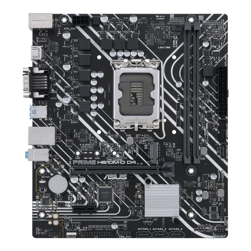 Placa base asus intel prime - h610m - d d4 m - atx -  2x ddr4 -  4x sata 6gb - s -  2x usb 3.2 -  4x usb 2.0 90mb1a00 - m0eay0