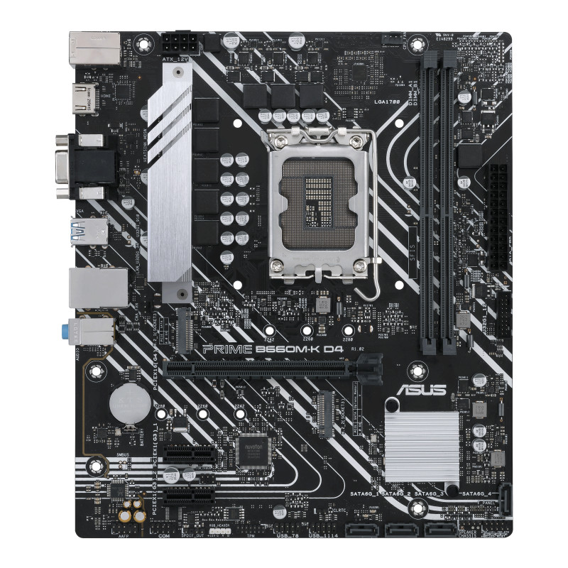 Placa base asus intel prime b660m - k d4 m - atx -  2x ddr4 -  4x sata 6gb - s -  4x usb 3.2 -  2x usb 2.0 90mb1950 - m1eay0