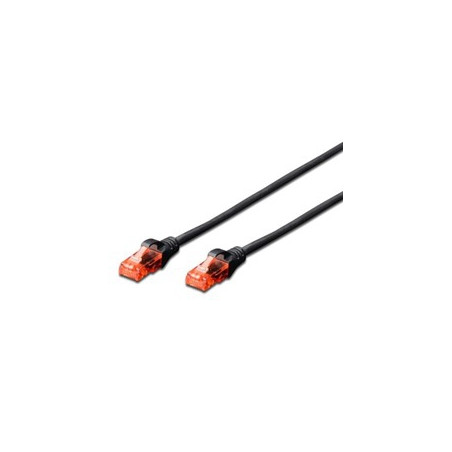 Cable red ewent latiguillo rj45 utp cat6 0.5m negro