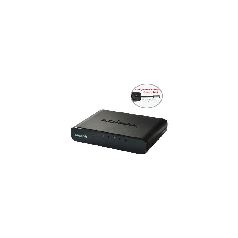 Switch 5 puertos edimax 10 - 100 - 1000 usb