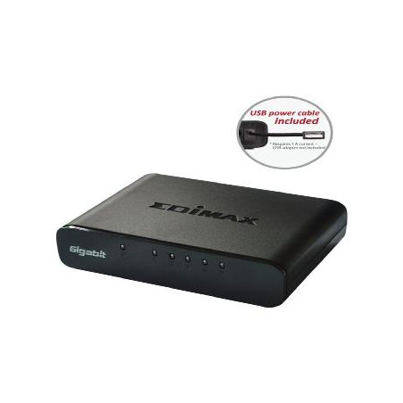 Switch 5 puertos edimax 10 - 100 - 1000 usb