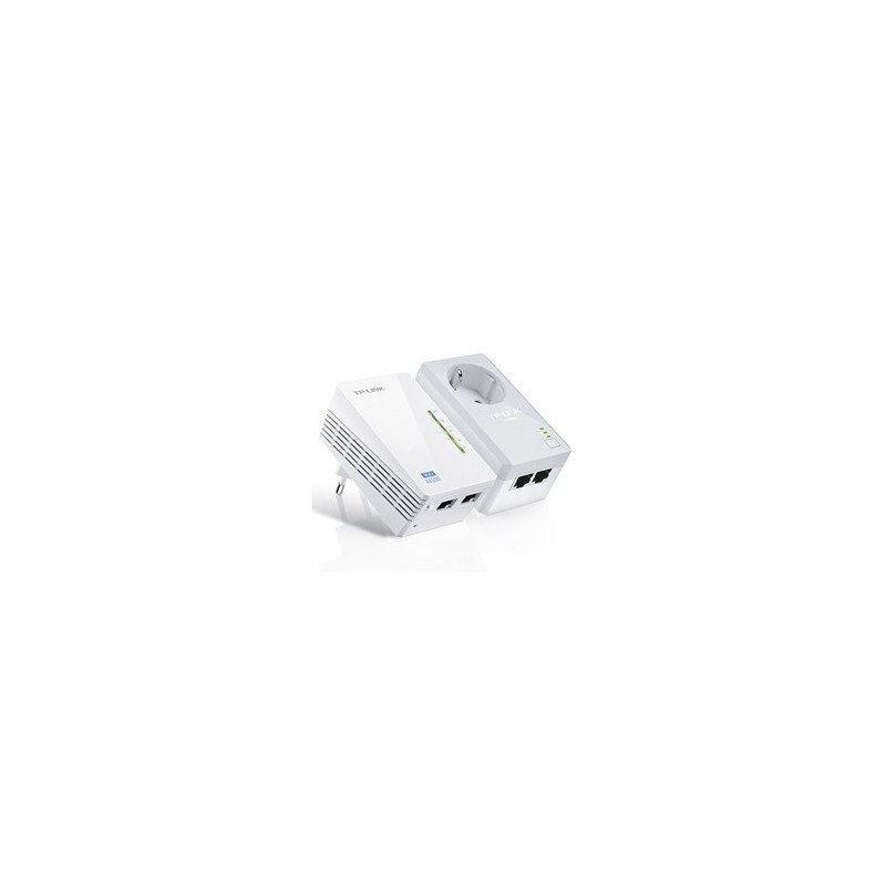 Pack x2 adaptaroes de red lina elecrica av500 power line wifi con enchufe tp - link