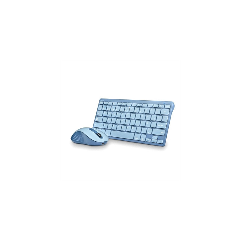 Kit teclado + mouse raton ngs fantasy kit azul wireless inalambrico