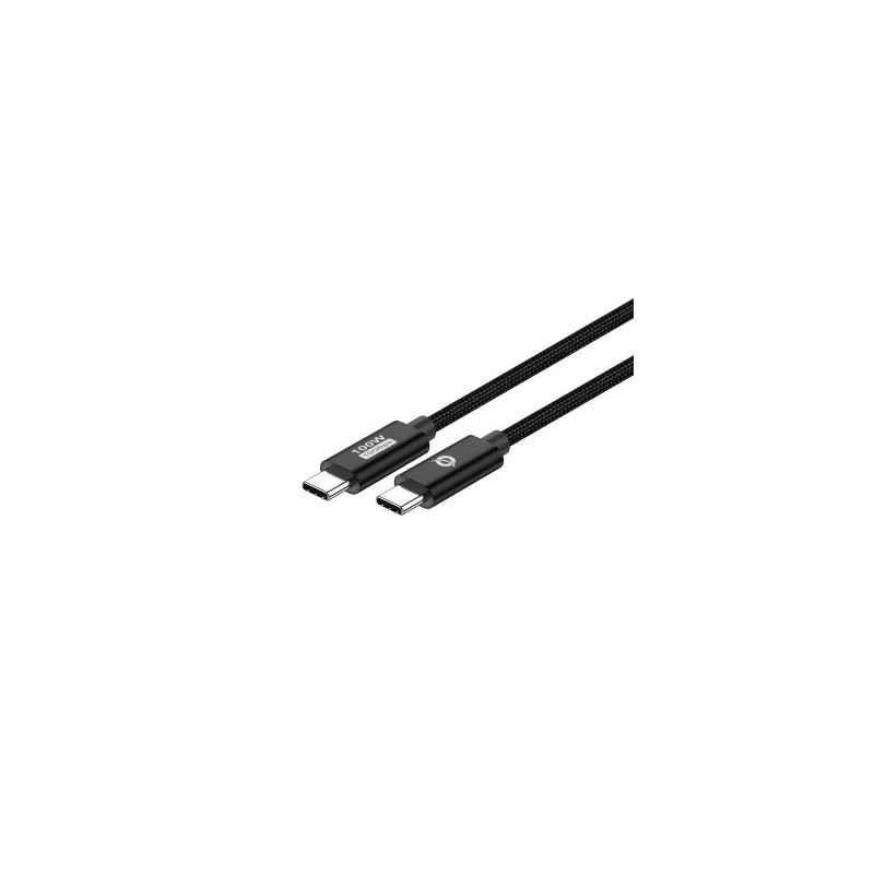 Cable usb - c conceptronic macho -  macho 1.2m usb 3.2 gen 2 100w 20v 5a 10gbps e - mark
