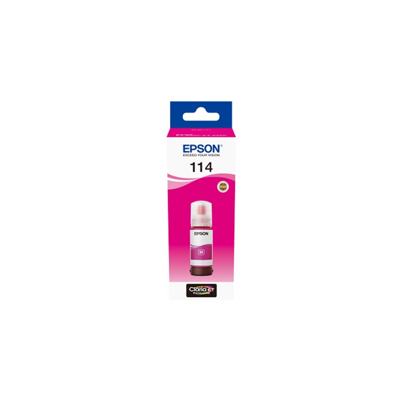 Botella tinta epson ecotank 114 mangenta 70ml