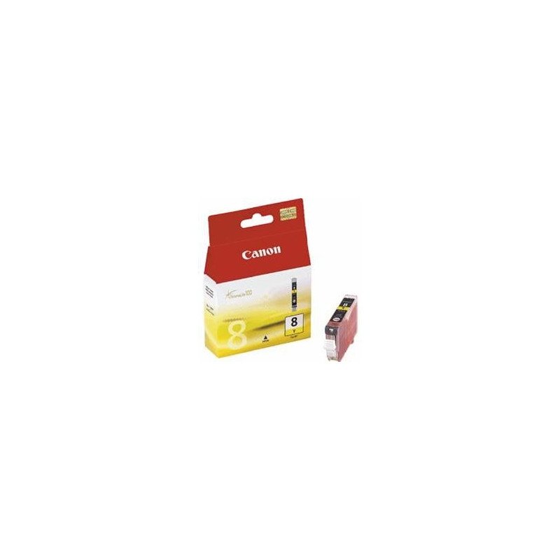 Cartucho tinta canon cli8 amarillo 8ml pixma 4200 -  5200 -  6600 -  mp500 -  800