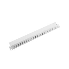 Organizador de cables lanberg metalico 1u tipo a rack 19 gris