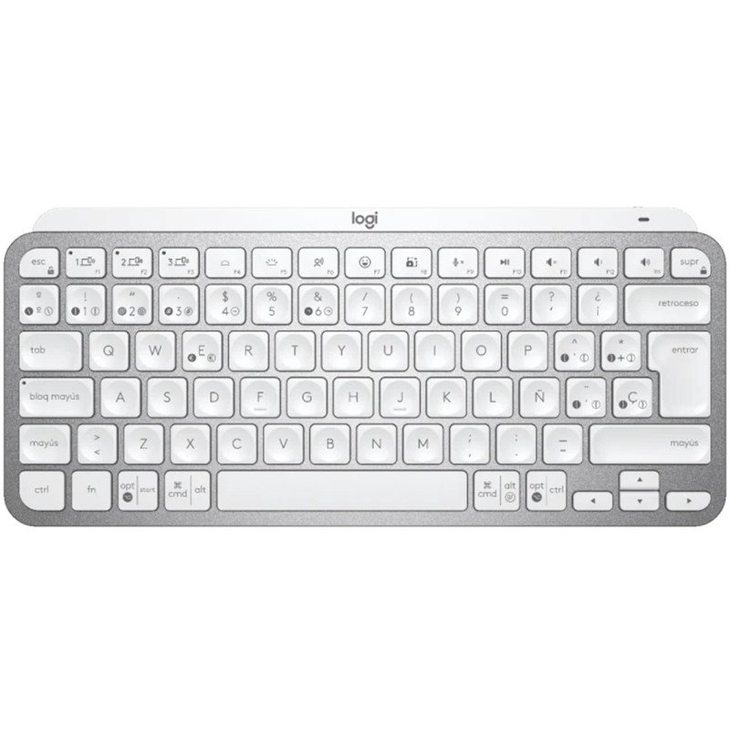 Teclado logitech mx keys gris palido wireless inalambrico qwerty espaol