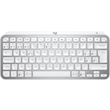 Teclado logitech mx keys gris palido wireless inalambrico qwerty espaol