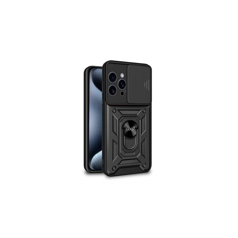 FUNDA COOL IPHONE 15 PRO HARD RING NEGRO