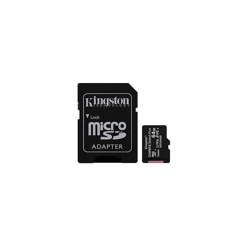 MEM MICRO SDXC 64GB KINGSTON CANVAS SELECT+ADAPT