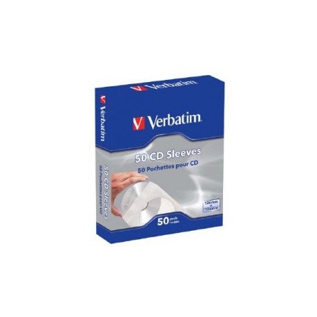 VERBATIM CD SLEEVE BOX OF 50 UNITS 49992