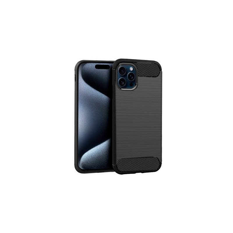 FUNDA COOL IPHONE 15 PRO CARBON NEGRO