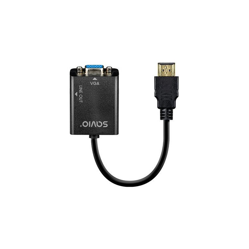 ADAP  HDMI (M) - VGA (H) + MINI JACK 3.5 MM SAVIO