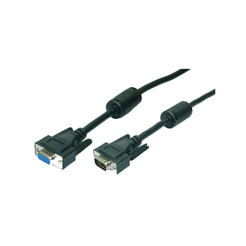 CABLE VGA M-H 1.8M HD DB15 EXTENSOR LOGILINK BLANC