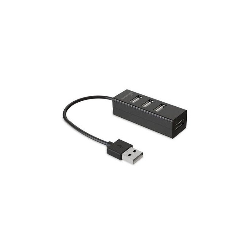 HUB 4 PUERTOS 2.0 MEDIARANGE MRCS502 BLACK