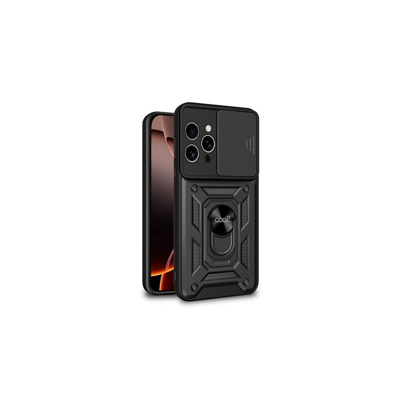 FUNDA COOL IPHONE 16 PRO MAX HARD RING NEGRO