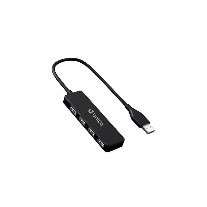 ADAPTADOR UNICO USB(A) A 4 USB(A) BLACK