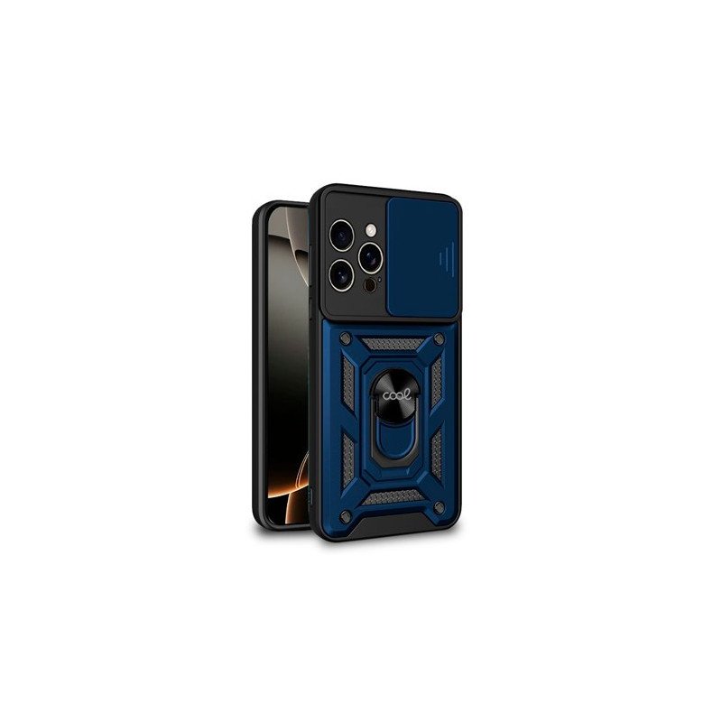 FUNDA COOL IPHONE 16 PRO HARD RING AZUL