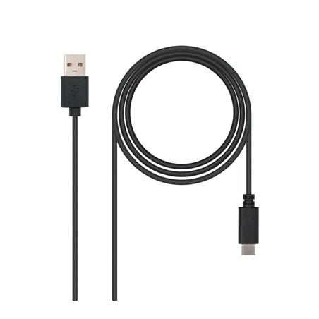 Cable usb tipo c a usb tipo a nanocable 0.5m -  macho - macho -  negro