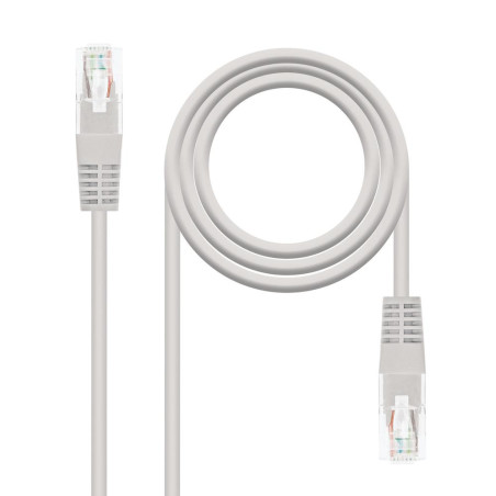 Cable red nanocable latiguillo rj45 utp cat6 3m gris
