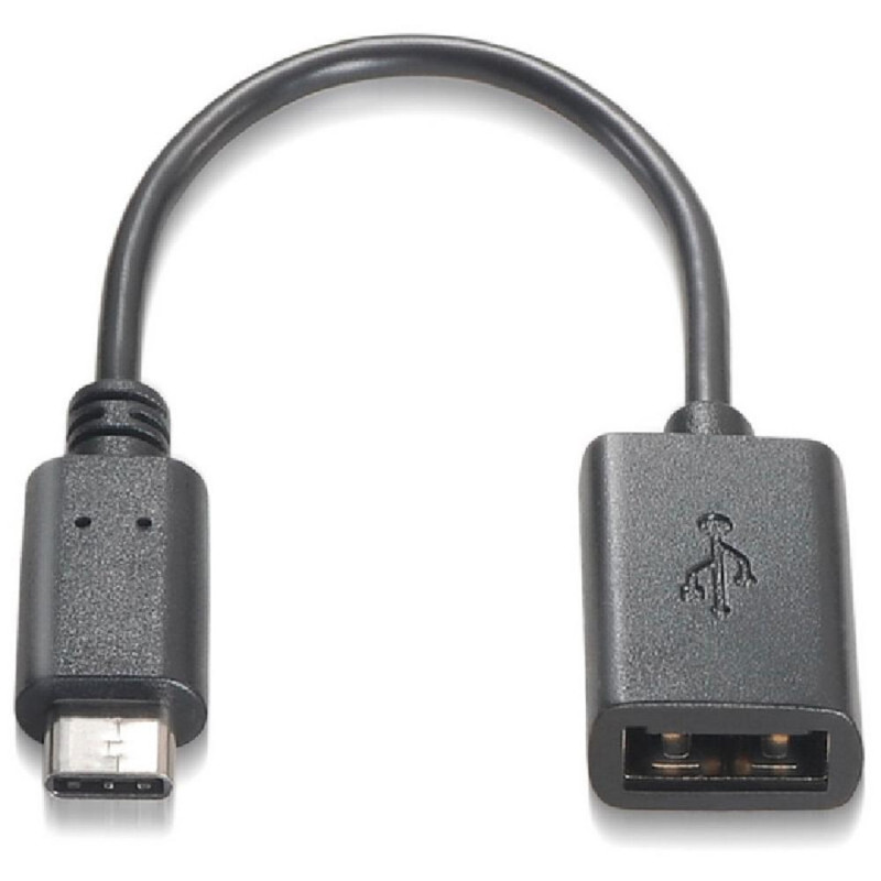 Cable usb tipo c a usb 2.0 nanocable 0.15m -  macho - hembra -  negro