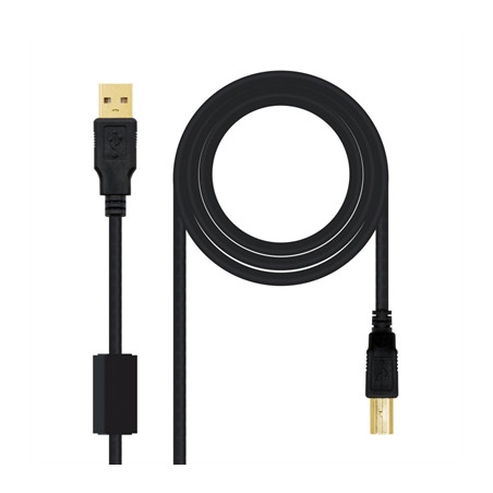 Cable usb 2.0 tipo a usb tipo b nanocable 3m negro macho - macho