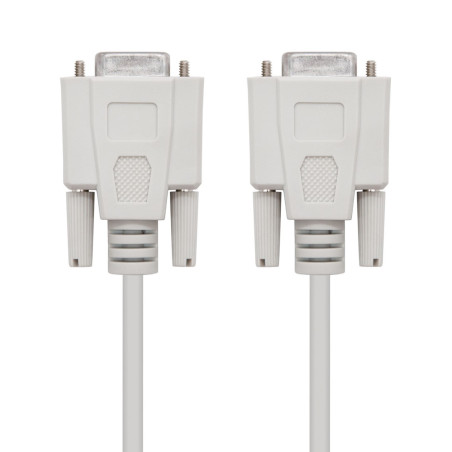 Cable rs232 db9 nanocable 1.8m -  hembra - hembra -  beige null modem