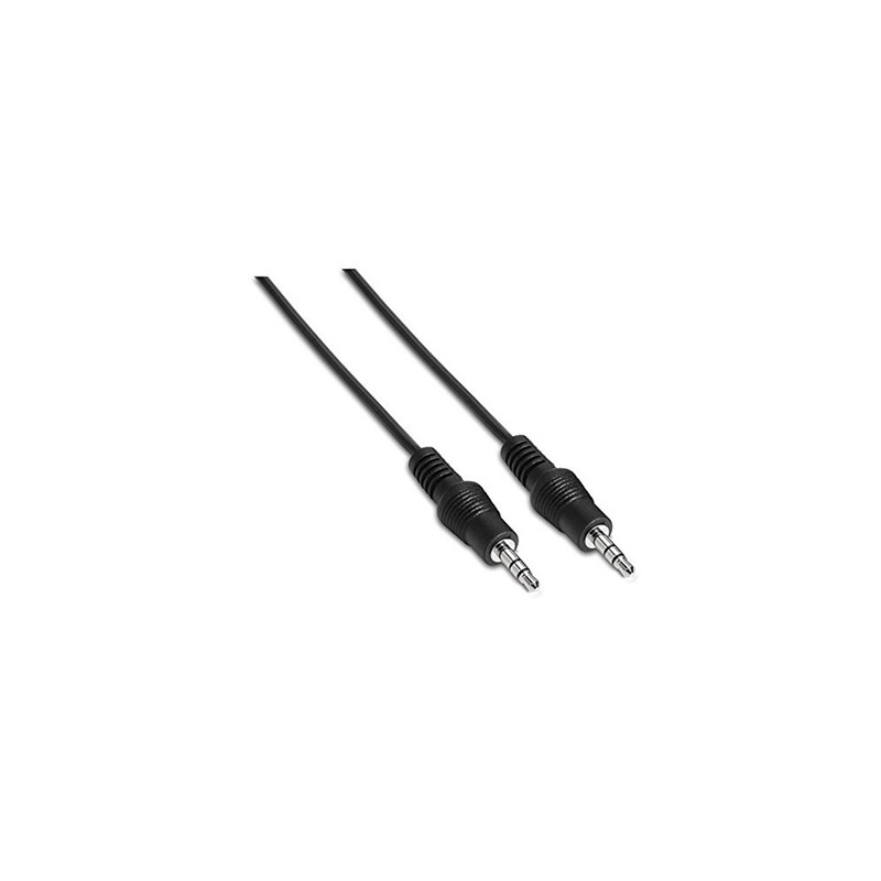 Cable audio estereo jack 3.5mm nanocable 1.5m negro -  macho - macho