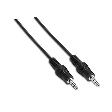 Cable audio estereo jack 3.5mm nanocable 1.5m negro -  macho - macho