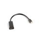 Adaptador lanberg minidisplayport macho -  hdmi hembra 20cm negro