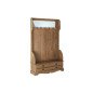 Coat rack with shelf DKD Home Decor Brown Black Pinewood Mirror Natural Alpino 124 x 40 x 200 cm Coat rack with shelf DKD Home Decor Brown Black Pinewood Mirror Natural Alpino 124 x 40 x 200 cm