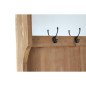 Coat rack with shelf DKD Home Decor Brown Black Pinewood Mirror Natural Alpino 124 x 40 x 200 cm Coat rack with shelf DKD Home Decor Brown Black Pinewood Mirror Natural Alpino 124 x 40 x 200 cm