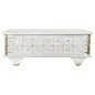 Side table DKD Home Decor MB-182010 White Golden Metal Mango wood 115 x 60 x 45 cm Side table DKD Home Decor MB-182010 White Golden Metal Mango wood 115 x 60 x 45 cm