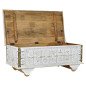Side table DKD Home Decor MB-182010 White Golden Metal Mango wood 115 x 60 x 45 cm Side table DKD Home Decor MB-182010 White Golden Metal Mango wood 115 x 60 x 45 cm