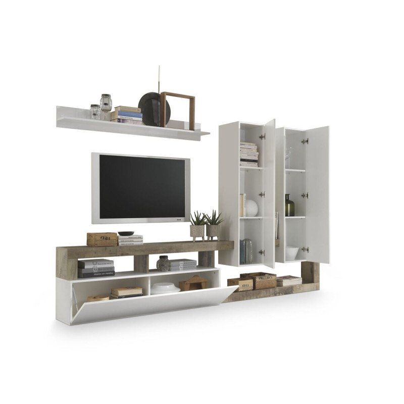 TV furniture DKD Home Decor White Metal Aluminium MDF Wood 277 x 75 x 173 cm 277 x 35 x 173 cm TV furniture DKD Home Decor White Metal Aluminium MDF Wood 277 x 75 x 173 cm 277 x 35 x 173 cm