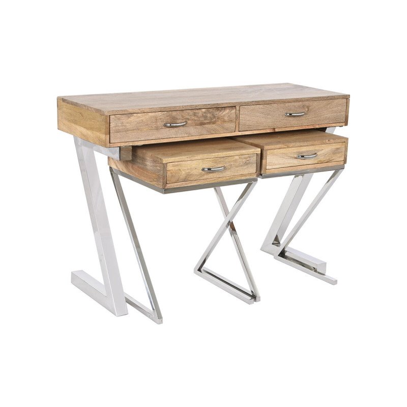 Ingresso con Cassetti Home ESPRIT Marrone Argentato Marrone Chiaro 110 x 40 x 76 cm 110 x 41,5 x 76 cm (3 Pezzi) Ingresso con Cassetti Home ESPRIT Marrone Argentato Marrone Chiaro 110 x 40 x 76 cm 110 x 41,5 x 76 cm (3 Pezzi)