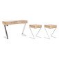 Hall Table with Drawers Home ESPRIT Brown Silver Light brown 110 x 40 x 76 cm 110 x 41,5 x 76 cm (3 Pieces)