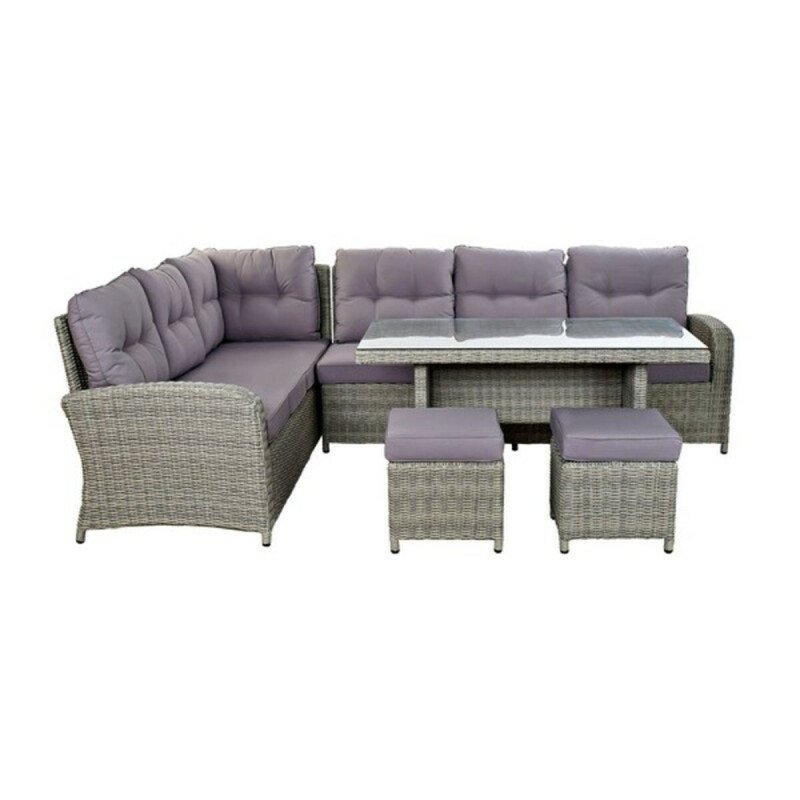 Divano e Tavolo DKD Home Decor Esterno 267 x 204 x 90 cm (4 pcs) Divano e Tavolo DKD Home Decor Esterno 267 x 204 x 90 cm (4 pcs)