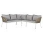 Mobili da giardino DKD Home Decor Bianco Marrone Chiaro 190 x 190 x 70 cm Mobili da giardino DKD Home Decor Bianco Marrone Chiaro 190 x 190 x 70 cm