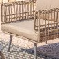 Divano a 2 Piazze Ariki Acciaio Rattan rattan sintetico 161 x 84 x 67 cm Divano a 2 Piazze Ariki Acciaio Rattan rattan sintetico 161 x 84 x 67 cm