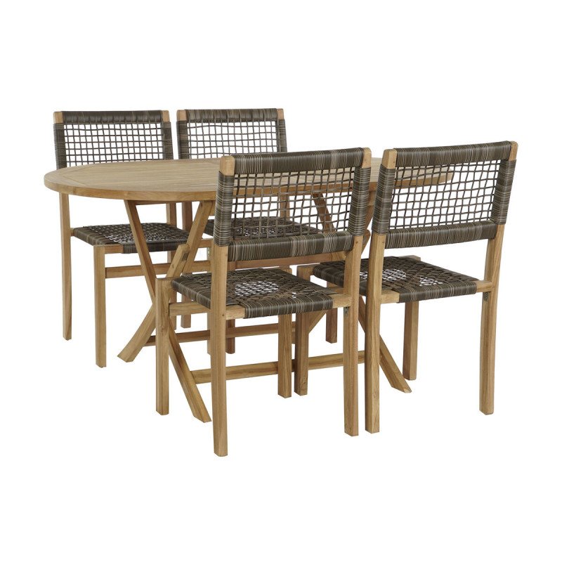 Tavolo con 4 sedie DKD Home Decor 90 cm 150 x 90 x 75 cm Tavolo con 4 sedie DKD Home Decor 90 cm 150 x 90 x 75 cm