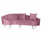 Divano DKD Home Decor Rosa Dorato Metallo Poliestere (210 x 120 x 84 cm) Divano DKD Home Decor Rosa Dorato Metallo Poliestere (210 x 120 x 84 cm)