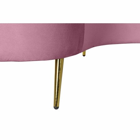 Divano DKD Home Decor Rosa Dorato Metallo Poliestere (210 x 120 x 84 cm)