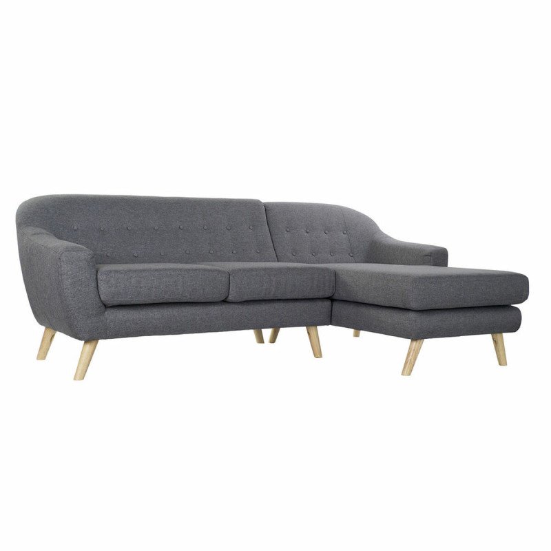 Divano a 3 Piazze DKD Home Decor 8424001799442 Grigio Multicolore Naturale Legno Legno d'albero della gomma Scandi 230 x 144 x 8 Divano a 3 Piazze DKD Home Decor 8424001799442 Grigio Multicolore Naturale Legno Legno d'albero della gomma Scandi 230 x 144 x 8