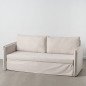 Divano Beige Poliestere Lino 210 x 93 x 95 cm Divano Beige Poliestere Lino 210 x 93 x 95 cm