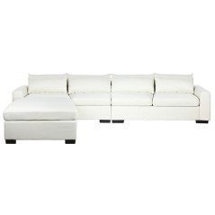 Divano Chaise Longue DKD Home Decor Beige Crema Legno Moderno 386 x 218 x 88 cm